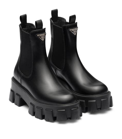 prada nylon ankle boots|Prada 55 leather ankle boots.